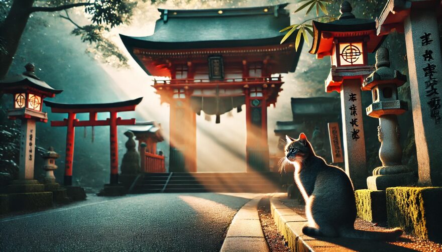 神社 猫