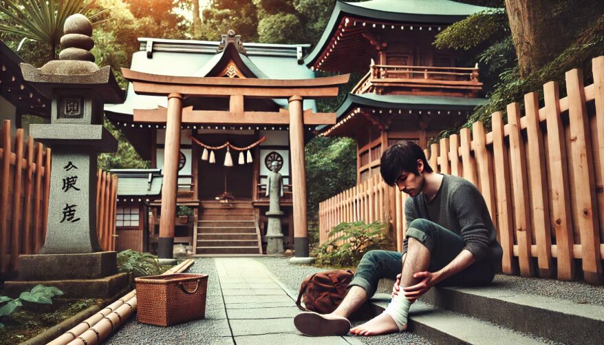 神社 怪我